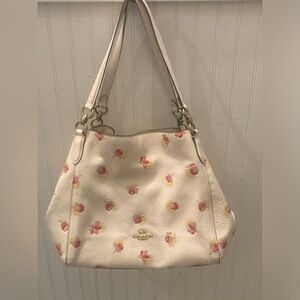 Coach Hallie Pop Floral Print Shoulder Bag Purse